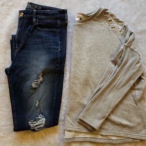 American Eagle Cutout Sweater